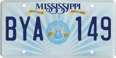 MS license plate BYA149