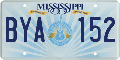 MS license plate BYA152