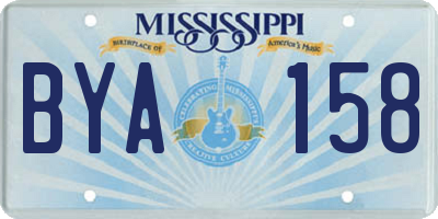 MS license plate BYA158
