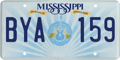 MS license plate BYA159