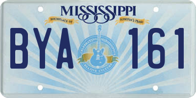 MS license plate BYA161
