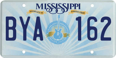 MS license plate BYA162
