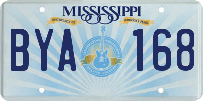 MS license plate BYA168