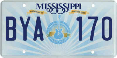 MS license plate BYA170
