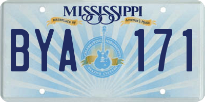 MS license plate BYA171