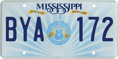 MS license plate BYA172