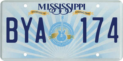 MS license plate BYA174