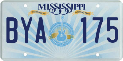 MS license plate BYA175