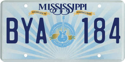 MS license plate BYA184