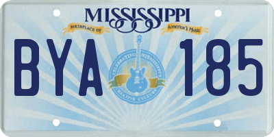 MS license plate BYA185