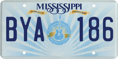 MS license plate BYA186