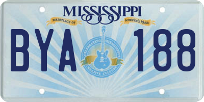 MS license plate BYA188