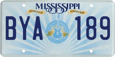 MS license plate BYA189