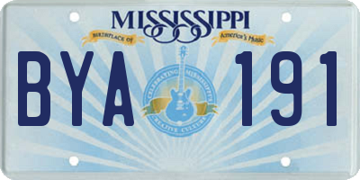 MS license plate BYA191