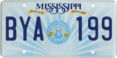 MS license plate BYA199