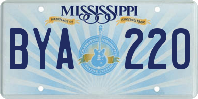 MS license plate BYA220
