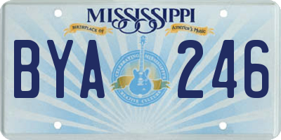 MS license plate BYA246