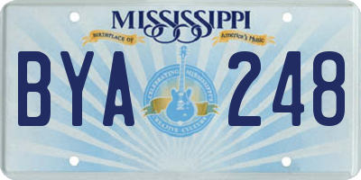 MS license plate BYA248