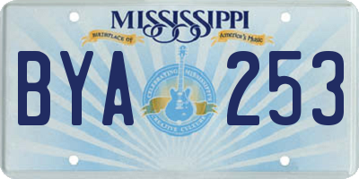 MS license plate BYA253