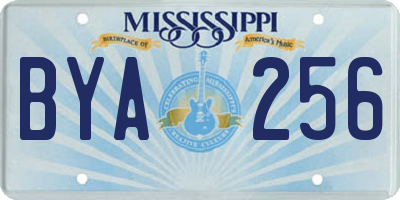 MS license plate BYA256