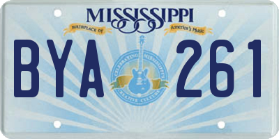 MS license plate BYA261