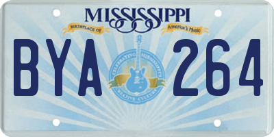 MS license plate BYA264