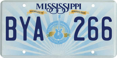 MS license plate BYA266