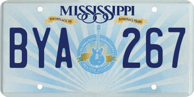 MS license plate BYA267