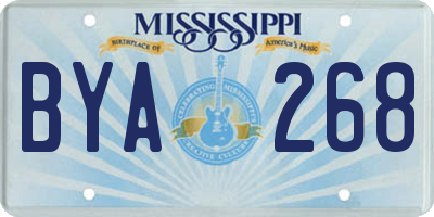 MS license plate BYA268