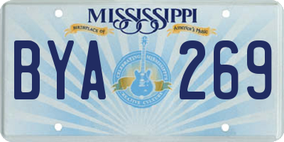 MS license plate BYA269