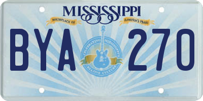 MS license plate BYA270