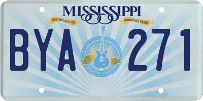 MS license plate BYA271