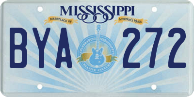 MS license plate BYA272