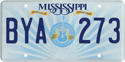 MS license plate BYA273