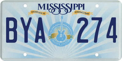 MS license plate BYA274
