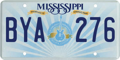 MS license plate BYA276