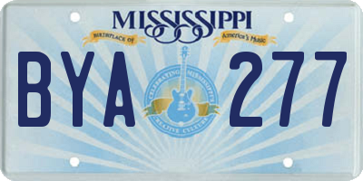 MS license plate BYA277