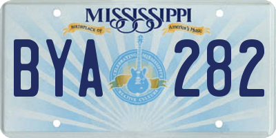 MS license plate BYA282