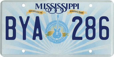 MS license plate BYA286