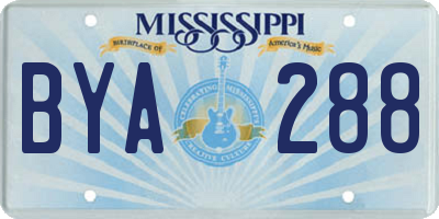 MS license plate BYA288