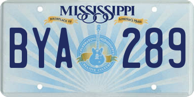 MS license plate BYA289