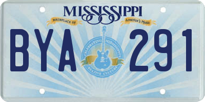 MS license plate BYA291