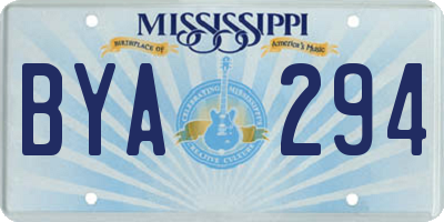 MS license plate BYA294