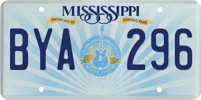 MS license plate BYA296