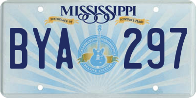 MS license plate BYA297