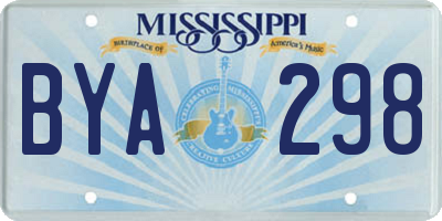 MS license plate BYA298