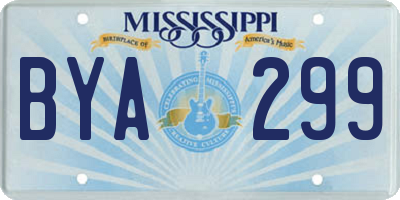 MS license plate BYA299
