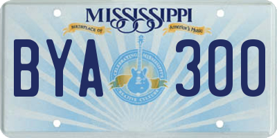 MS license plate BYA300
