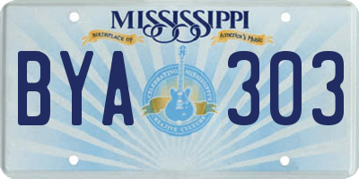 MS license plate BYA303