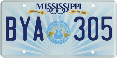 MS license plate BYA305
